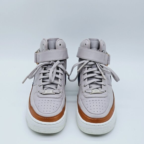 Nike Air Force 1 High Womens 7 High-Top Sneakers Gray Purple Gum Sole Streetwear - Picture 2 of 13